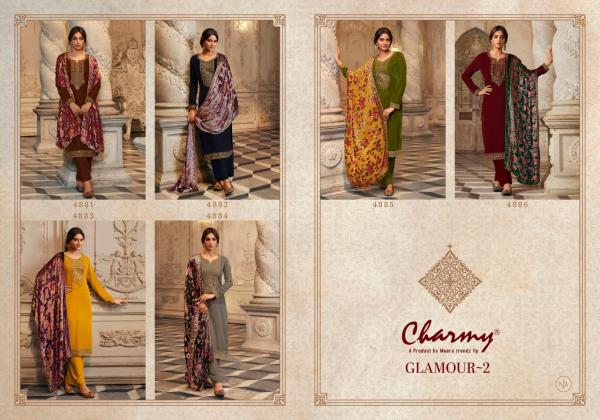 Zisa Charmy Glamour 2 Pashmina Dress Material Collection 